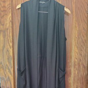 Banana Republic Luxe Spun Black Duster Vest